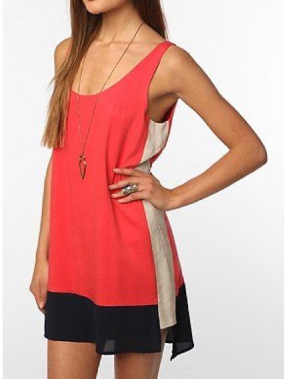 SPARKLE & FADE Colorblock Tank Dress